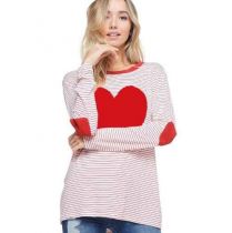 Love Is All You Need Stripe Long Sleeve Knit Top