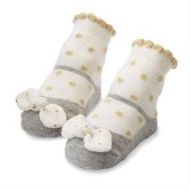 Gold Dot Bow Socks