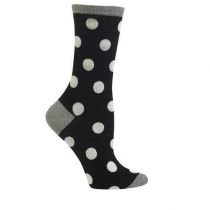 Large Polka Dots Socks-Black